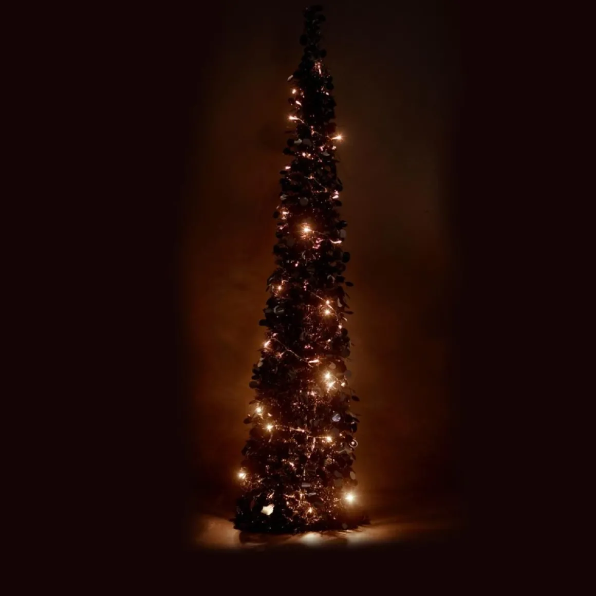 As Is Winter Lane 6' Illuminated Slim Tinsel Pop-Up Christmas Tree