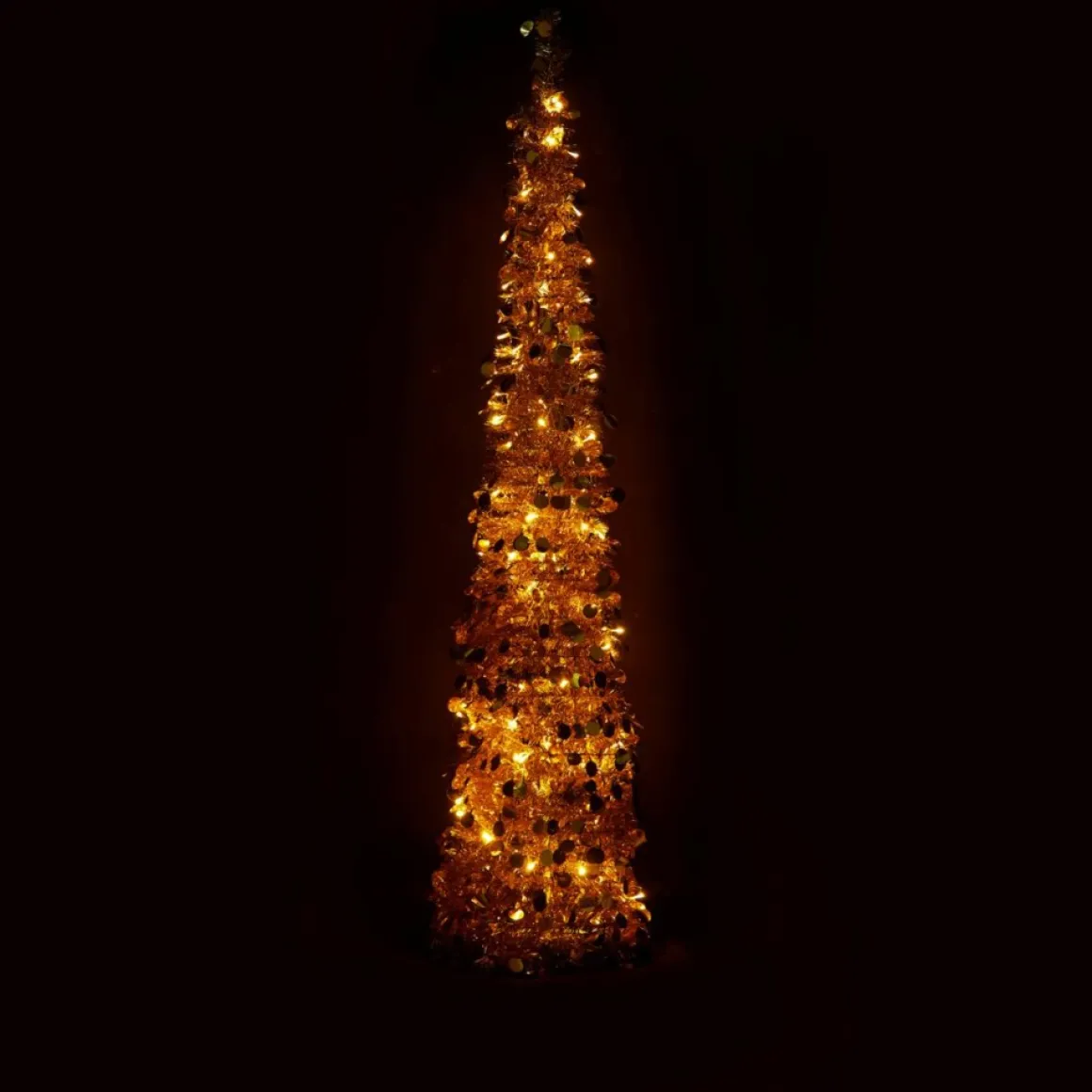 As Is Winter Lane 6' Illuminated Slim Tinsel Pop-Up Christmas Tree