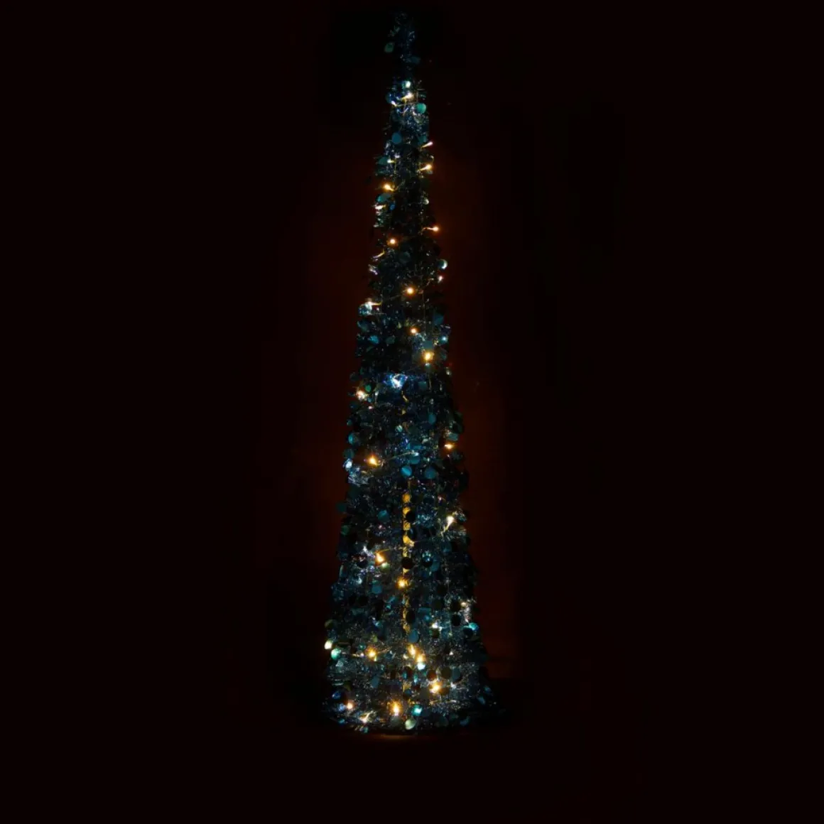 As Is Winter Lane 6' Illuminated Slim Tinsel Pop-Up Christmas Tree