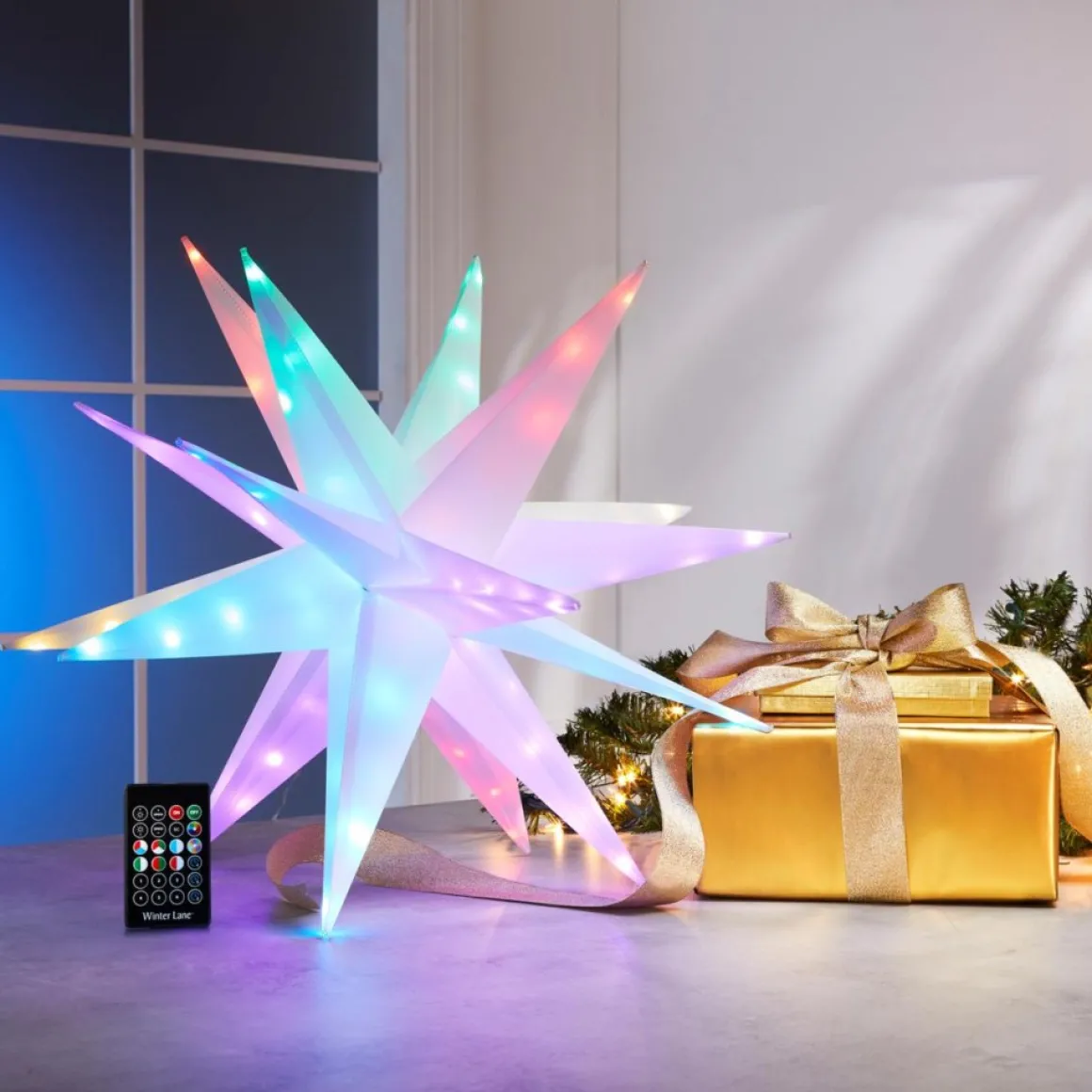 As Is Winter Lane Multifunction 22" Twinkler With Remote
