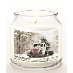 Courtside Market Candle W/ Essential Oils + Lid- Snowy Christmas Truck