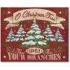 Courtside Market Canvas Wall Art - O Christmas Tree, 16" X 20"