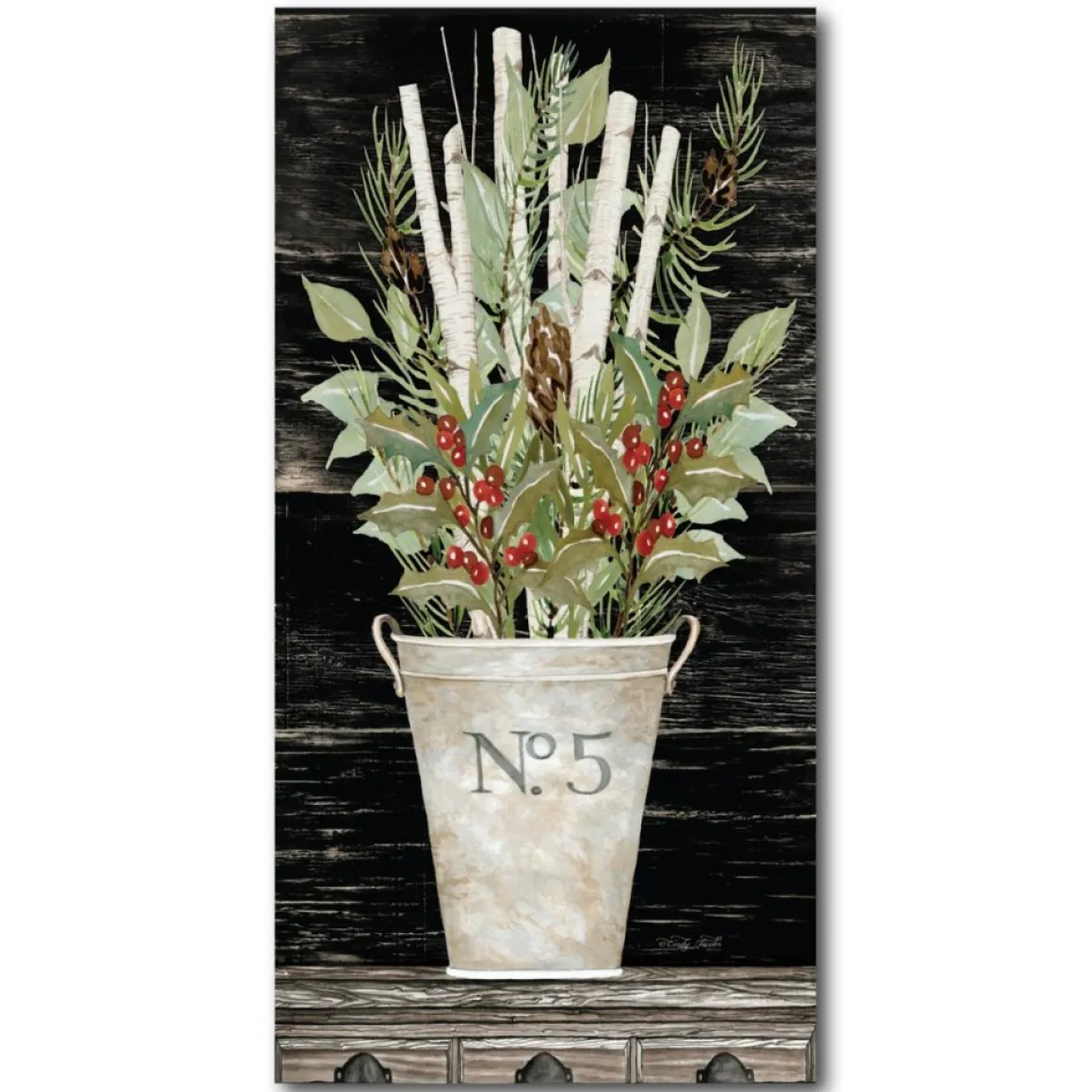 Courtside Market Holiday Greens I Canvas Wall Art