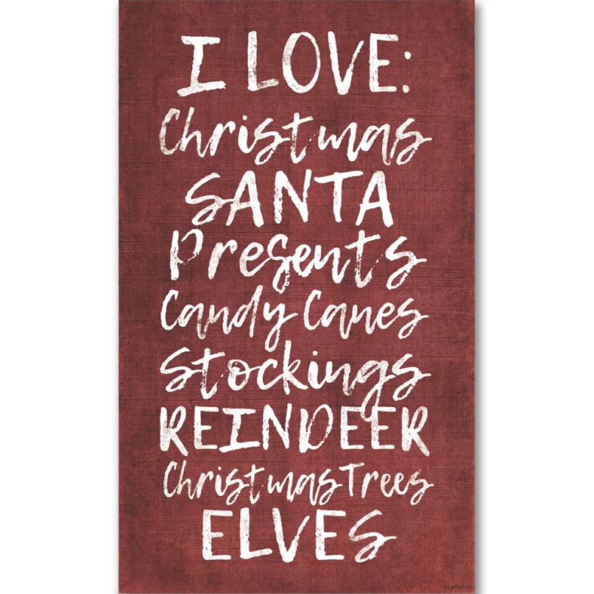 Courtside Market I Love Santa Canvas Wall Art