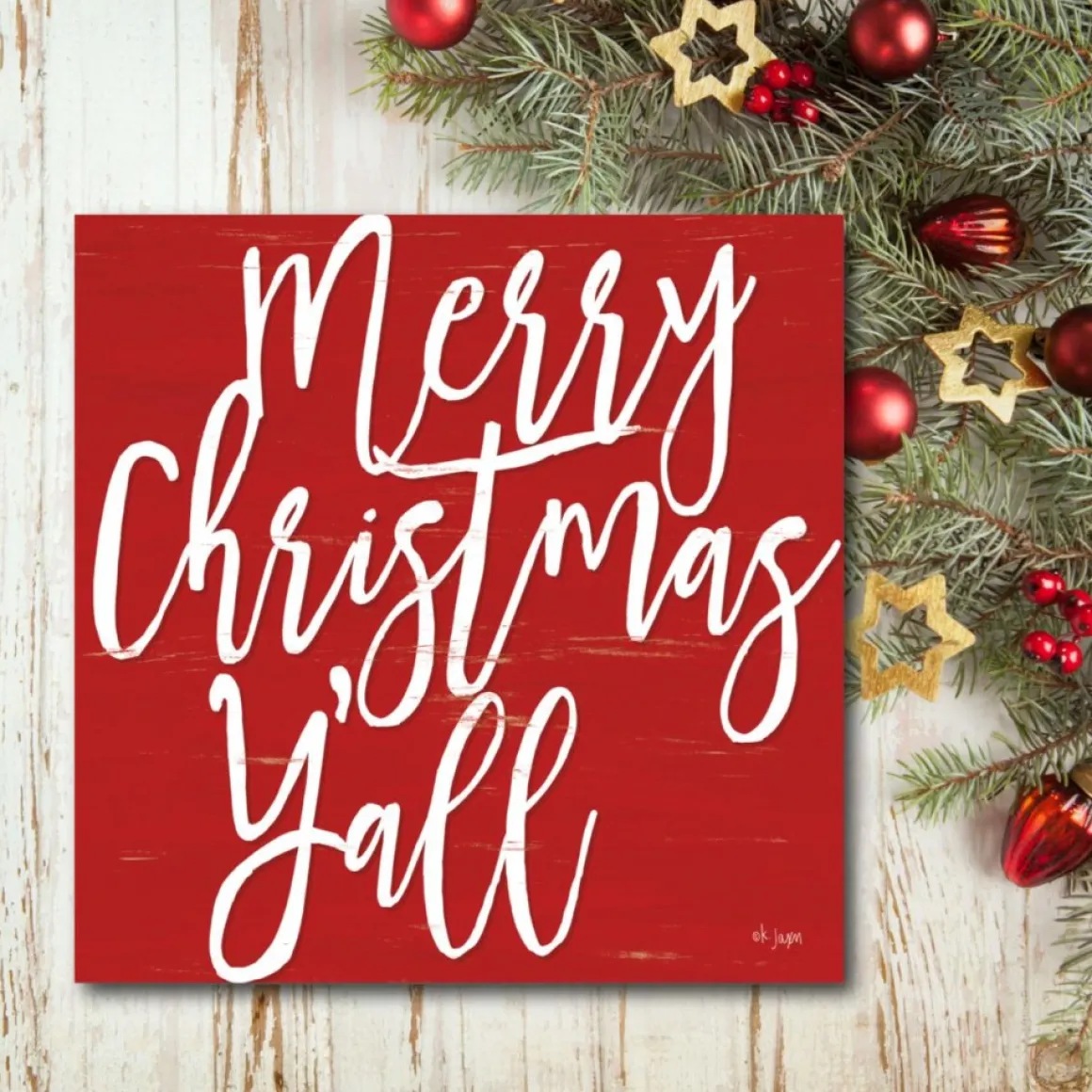 Courtside Market Merry Christmas Y'All Canvas Wall Art