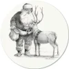 Courtside Market Santa's Love 12X12 Circular Wood Decor