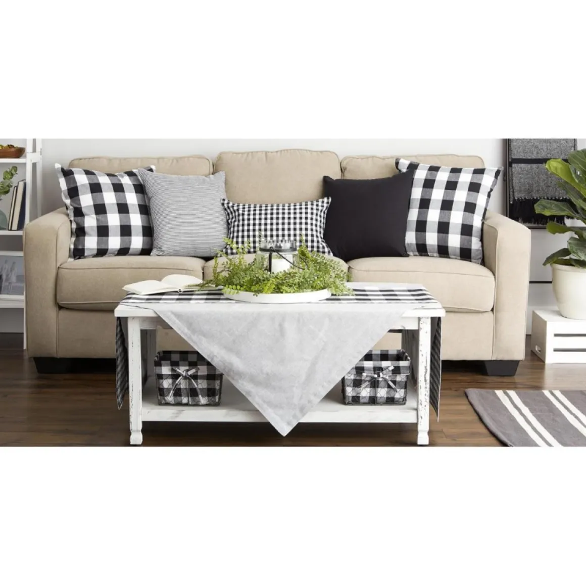Design Imports Buffalo Check Pillow Covers Set Of 2