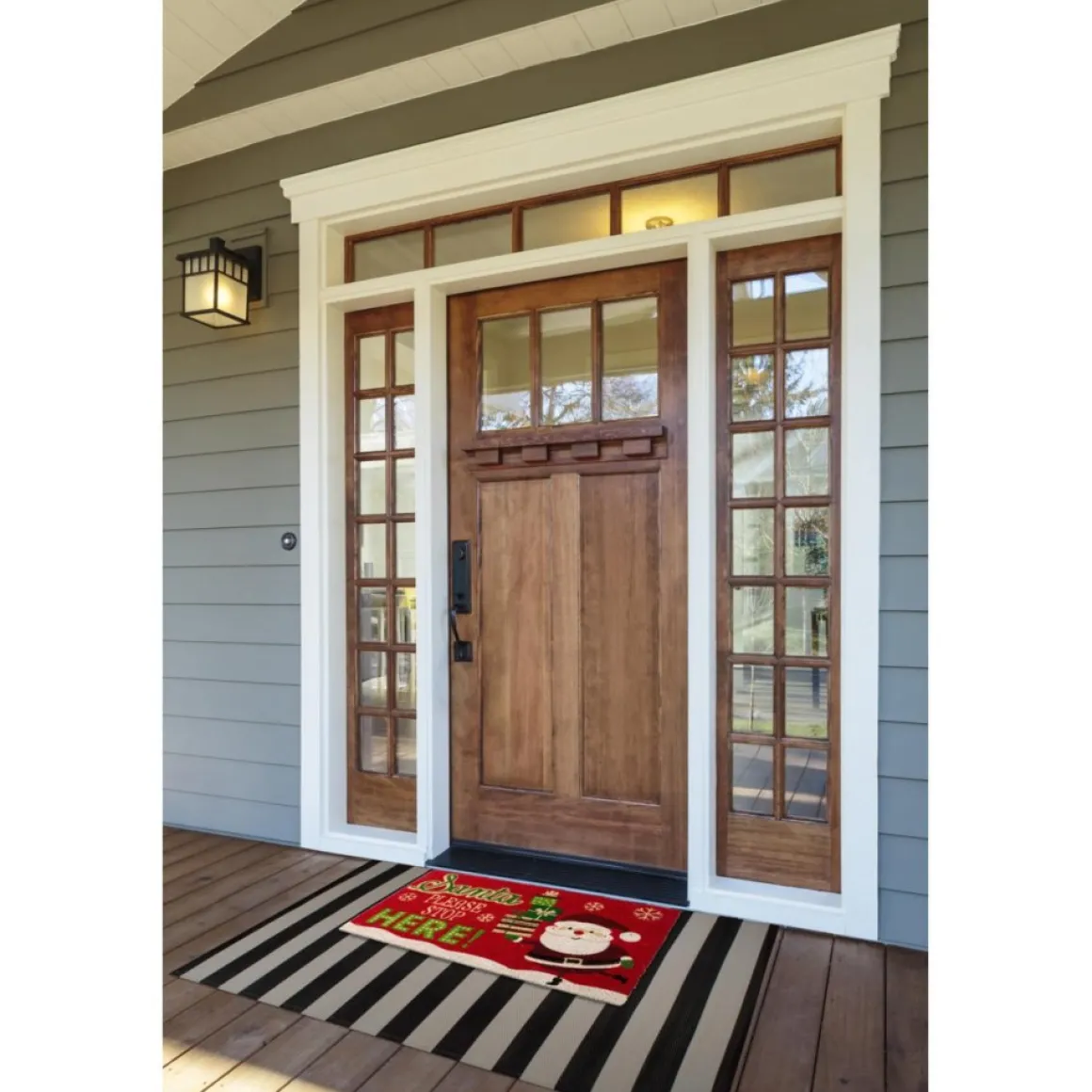 Design Imports Santa Please Stop Here! Doormat