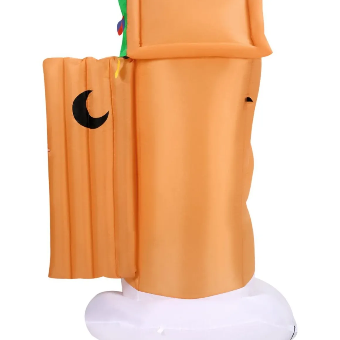 Fraser Hill Farm 4-Ft. Tall Pre-Lit Inflatable Santa In Outhouse