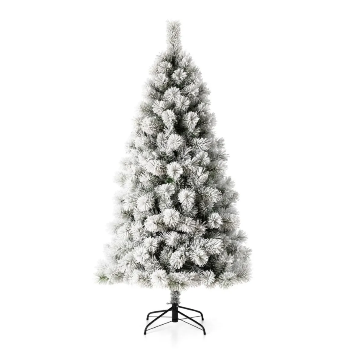 Glitzhome 6 Ft. Preloaded Led Pencil Pine Artificial Christmas Tree