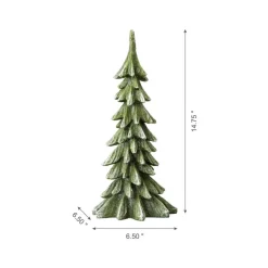 Glitzhome 14.75In H Resin Christmas Table Tree Decor