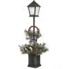 The Gerson Company 4' Pre-Lit Mixed Pine Lantern Pole Porch Tree
