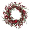 The Gerson Company 24" Winter Greenery Spray Wreath With Berry Accents