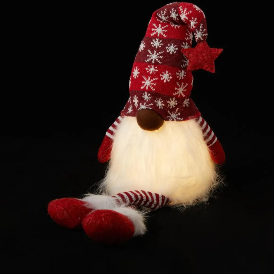 Winter Lane 27" Lighted Gnome Shelf Sitters