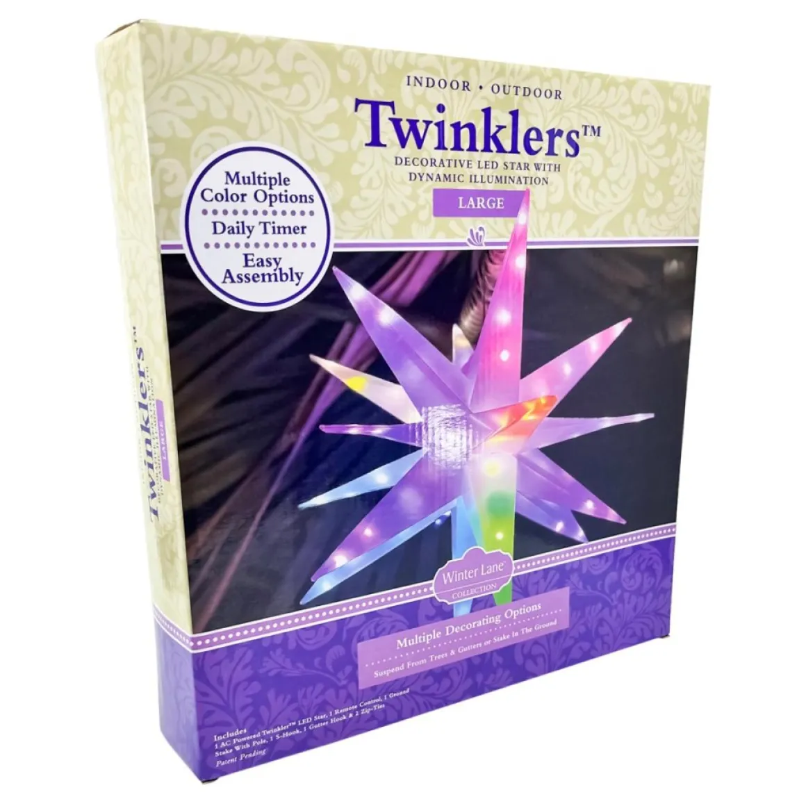 Winter Lane Multifunction 22" Twinkler With Remote